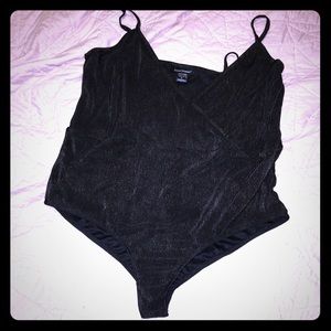 Ashley Stewart Surplice Glitter Bodysuit